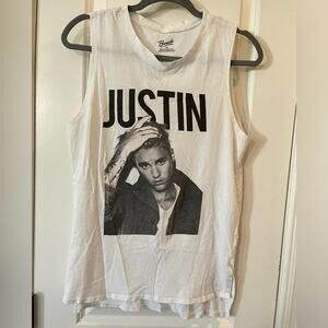Justin Bieber Graphic Tank - EUC - L